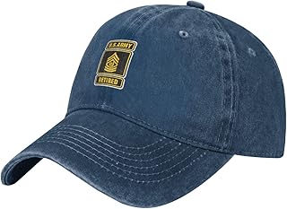 Us Army Rank Command Sergeant Major E-9 Baseball Cap Unisex Washed Adjustable Hat Black