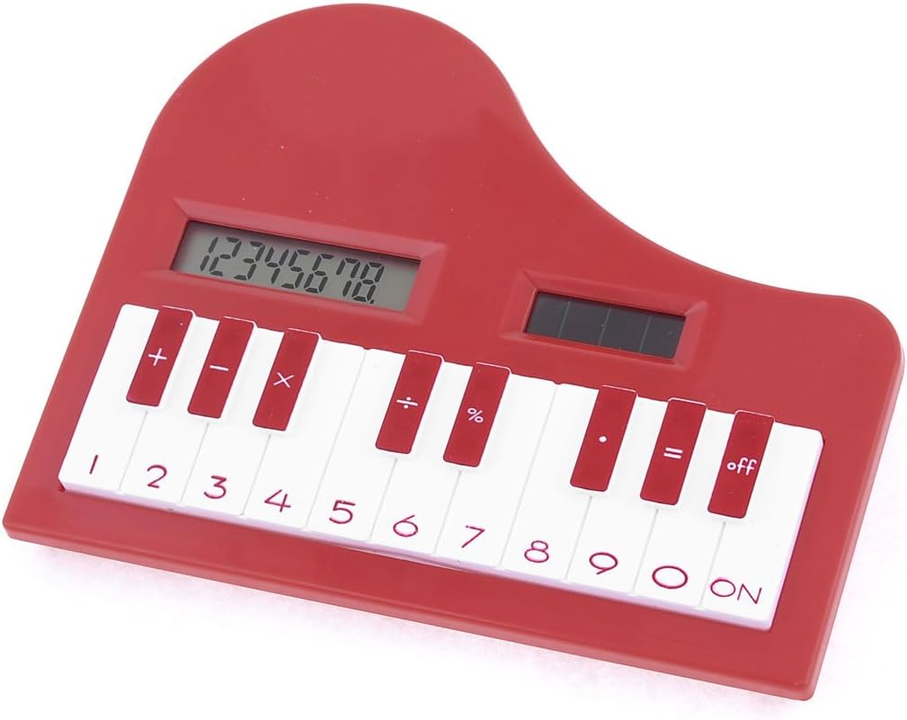 Children 8 Digits LCD Piano Shape Calculating Tool
