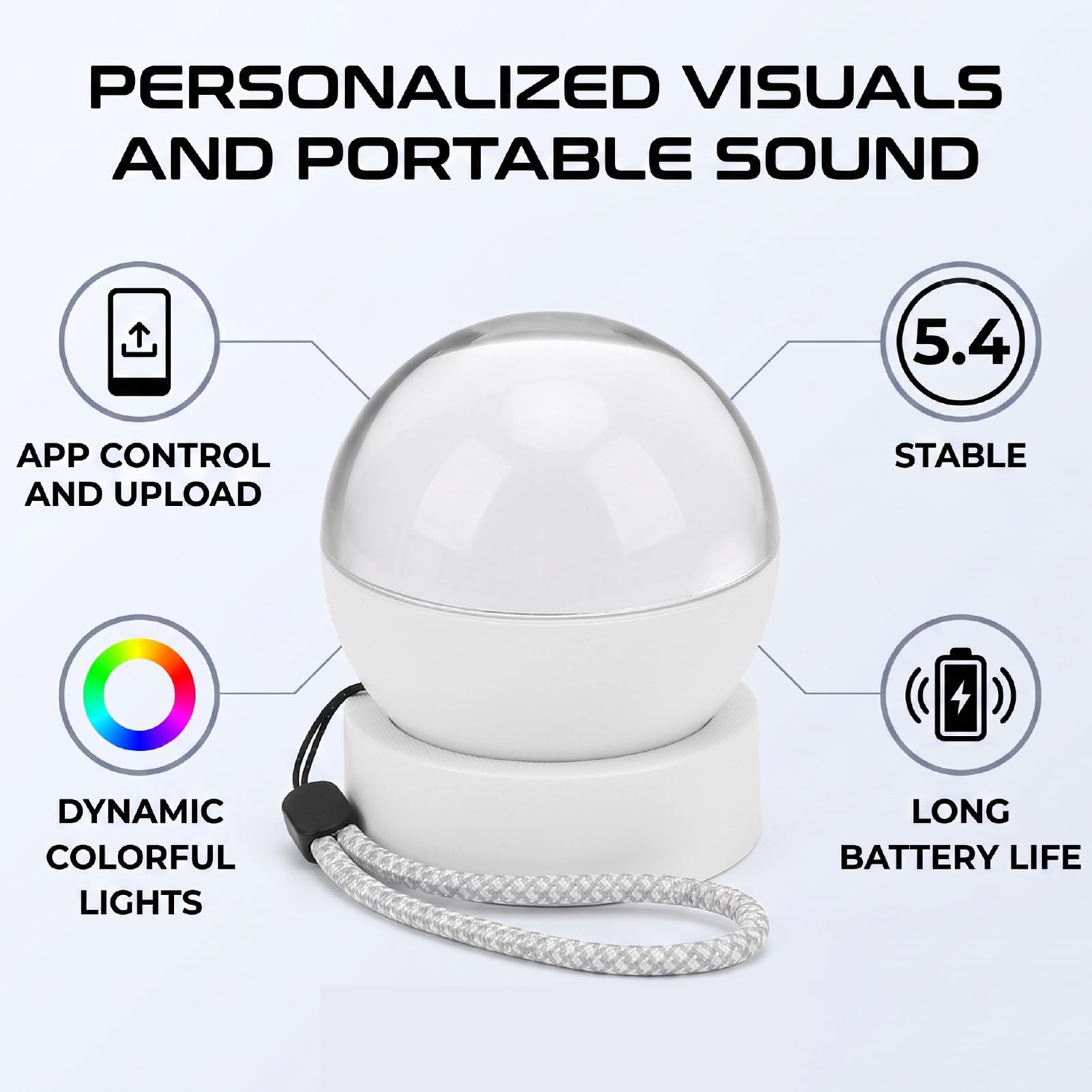AMONIDA Boule Mémoire, Bluetooth 5.4, Haut-parleur 2 W, Batterie 800 MAh