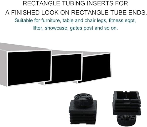 Miniatura 6 de uxcell Pies de nivelación 1.181 x 1.181 in insertos cuadrados muebles nivelador ajustable 4 juegos