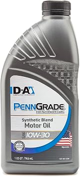 PENN GRADE 62736, Synthetic Blend Oil SAE 10W-30, 1 Quart