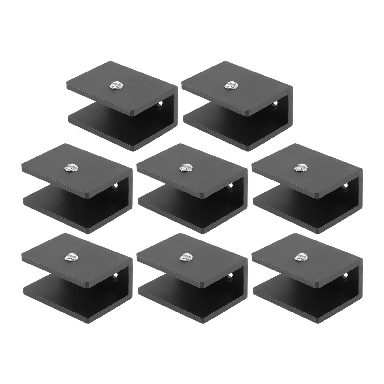 Zeahkri One Color Adjustable Glass Clamp 10Pcs Glass Shelf Clamp Reliable Brackets For Shelves Floating Holder Display Wine Cabinets Mirror