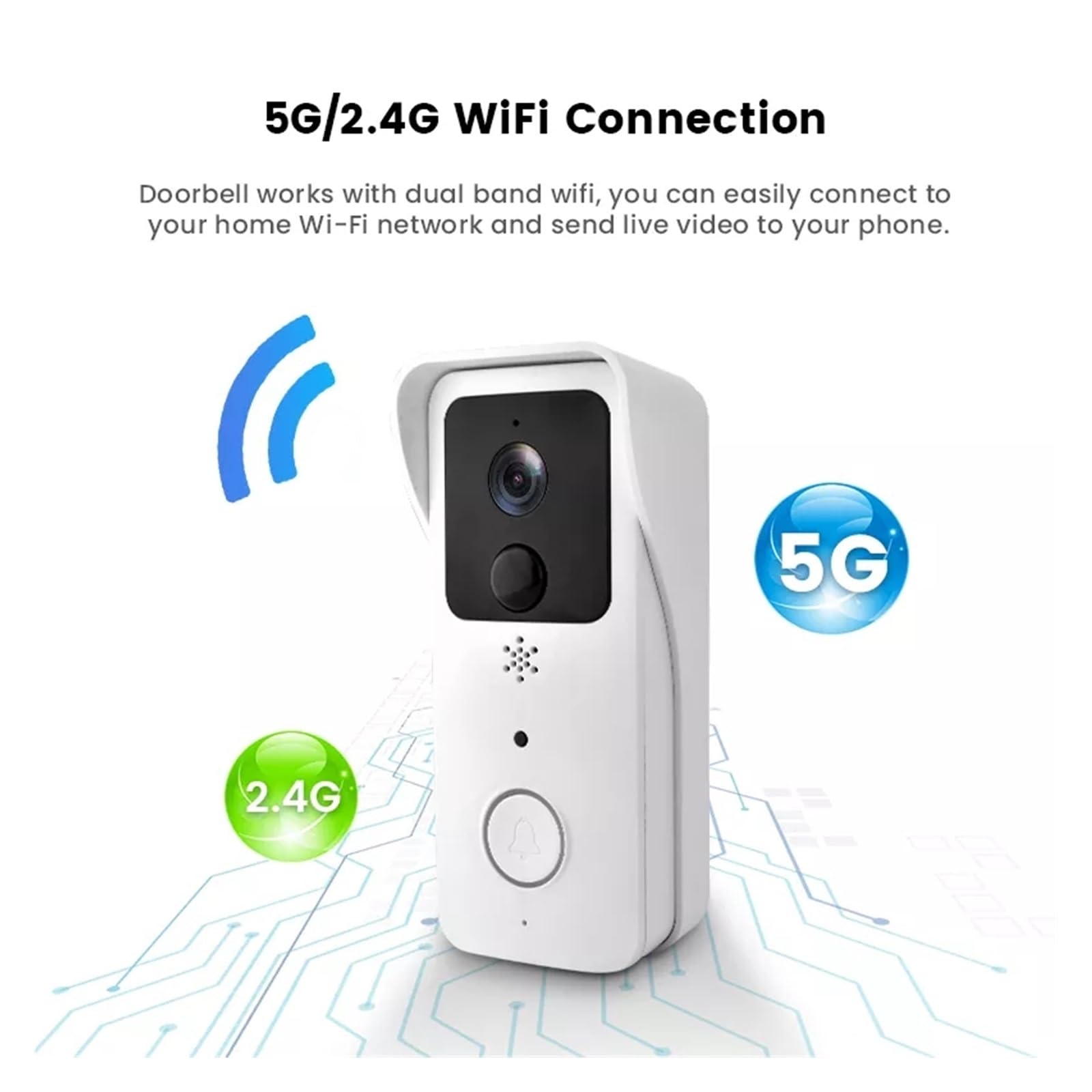 Telecamera di sicurezza con campanello video wireless intelligente