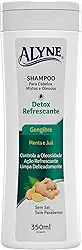 Alyne, Shampoo para cabelos, Detox Refrescante, 350 ml, Verde
