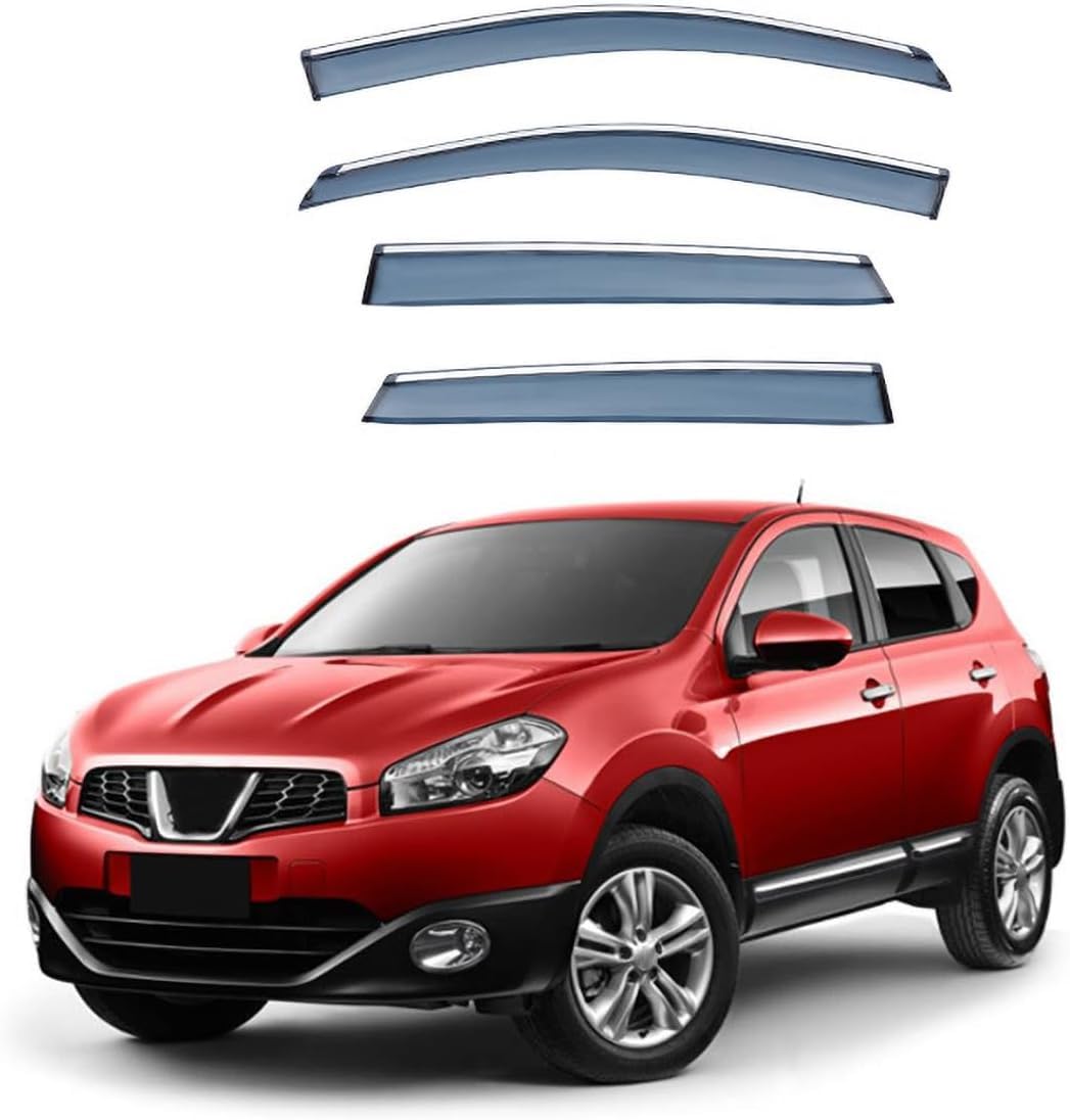 Panxuc Normal Car Wind Deflectors For Nissan Dualis J10 2006-2013, Side Window Wind Rain Deflector Window Visor Sun Rain Guard Smoke Guards