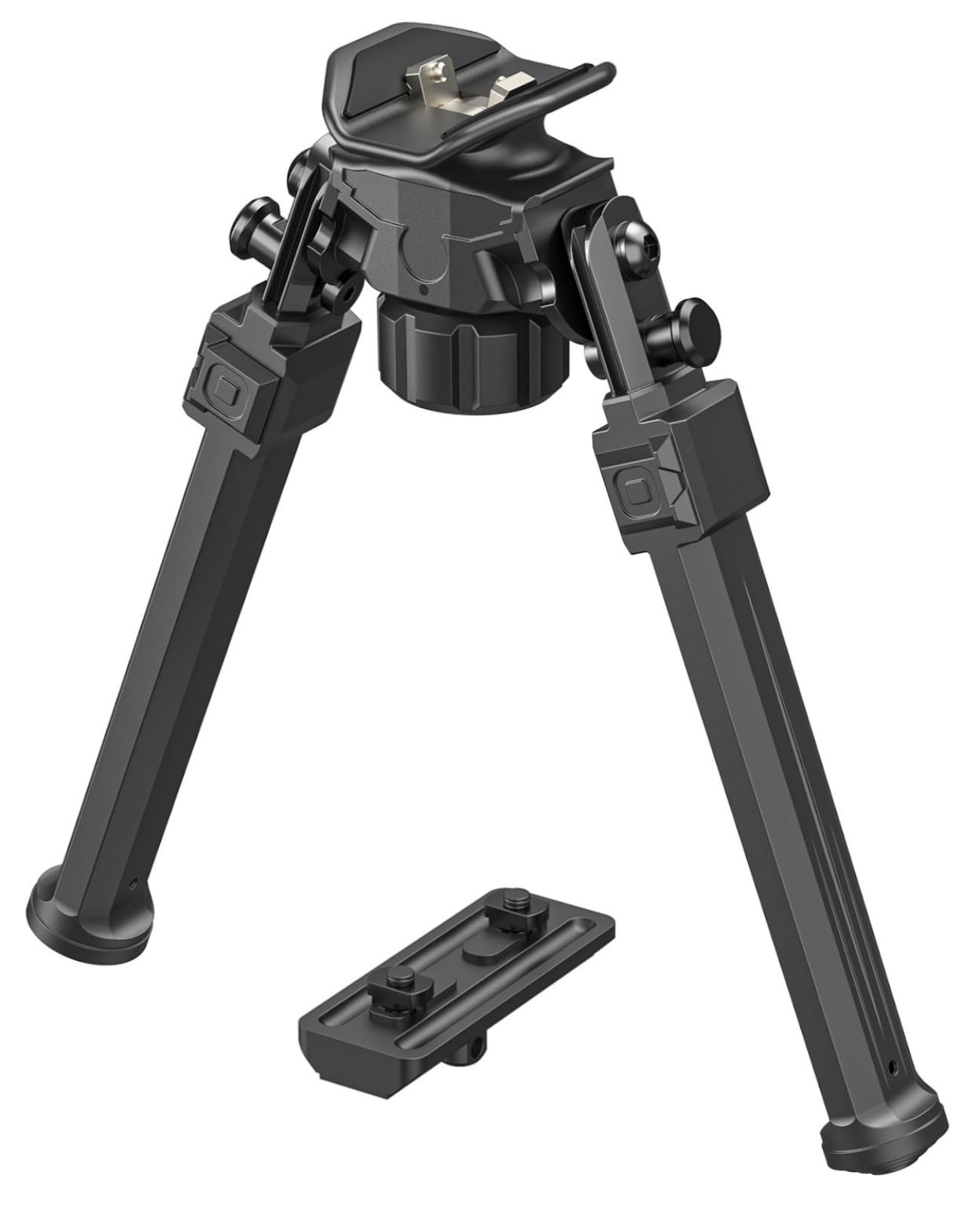Adjustable Rifle Bipod with Adapter Compatible with M-Rail and Sling Stud for Hunting