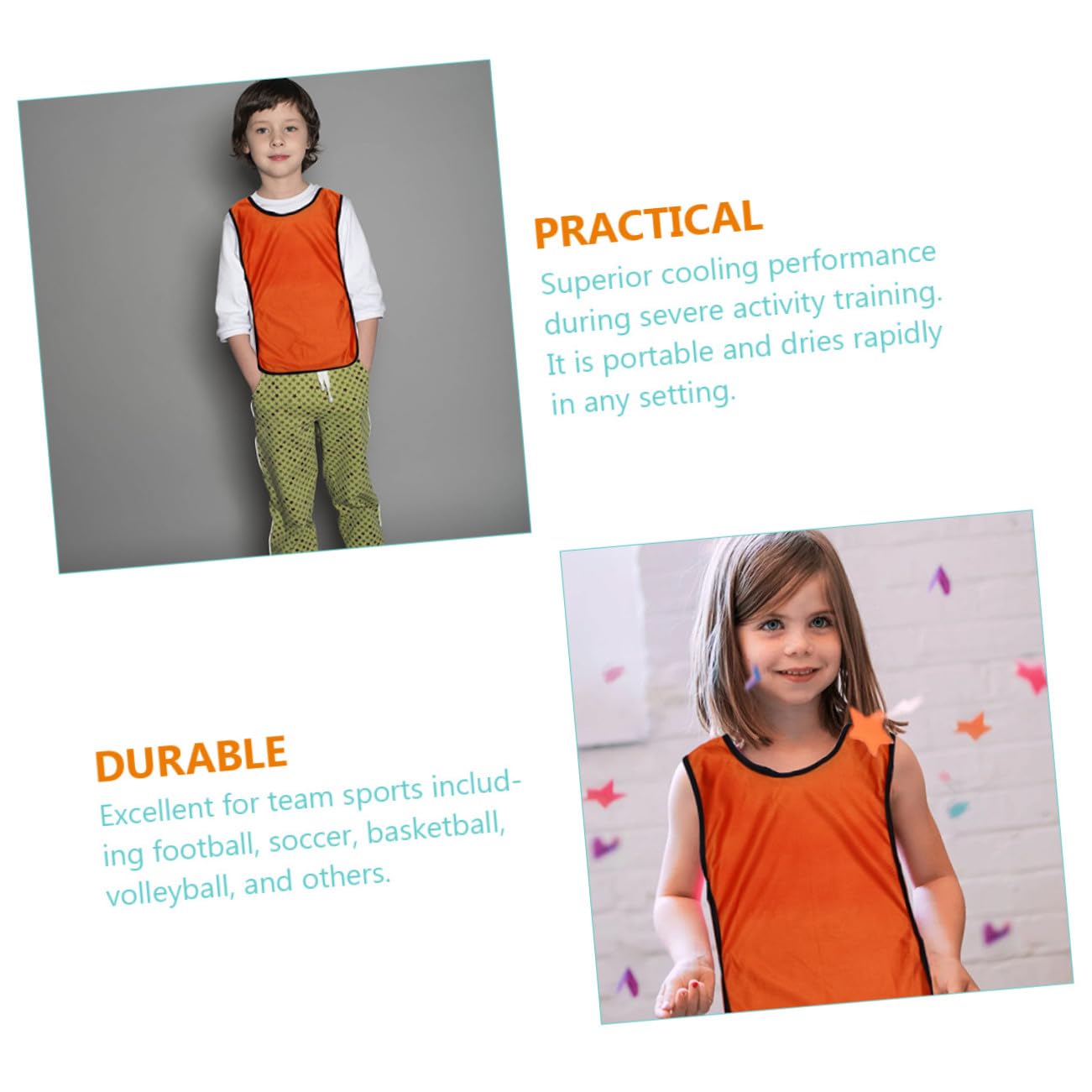 Lot de 12 Dossards D'entraînement Multifonctions en Polyester Respirant, Gilets De Sport Légers avec Côtés Ouverts, pour Garçon Et Filles, pour Basketball, Football Et Activités en Extérieur