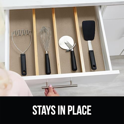 Miniatura 9 de Gorilla Grip Revestimiento original para cajones y estantes, no adhesivo, duradero y fuerte, con revestimiento de agarre para cajones de cocina,