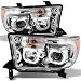 Toyota Tundra Pickup Chrome ClearExclusive Halo Projector Ultra Bright SMD DRL LED Headlights