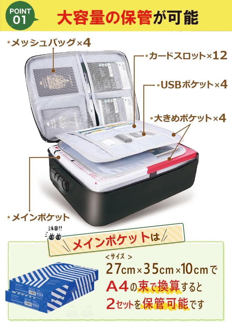 Amazon.co.jp: KAIRYAL 耐火バッグ 耐火ケース 防火袋 耐火金庫 防火