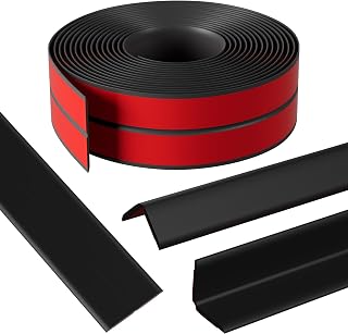 Wall Corner Protector & Edge Guard,Wall Corner Trim Inside & Outside Molding Caulk Strip, Peel and Stick Wall Moulding Edge, Ceiling, Countertop 2.36”W x22’L Black