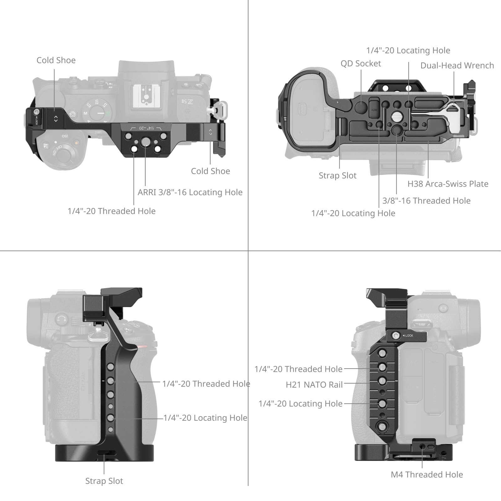 Amazon.co.jp: SmallRig Z5II /Z5/Z6/Z6II/Z7/Z7II 用 アルミニウム
