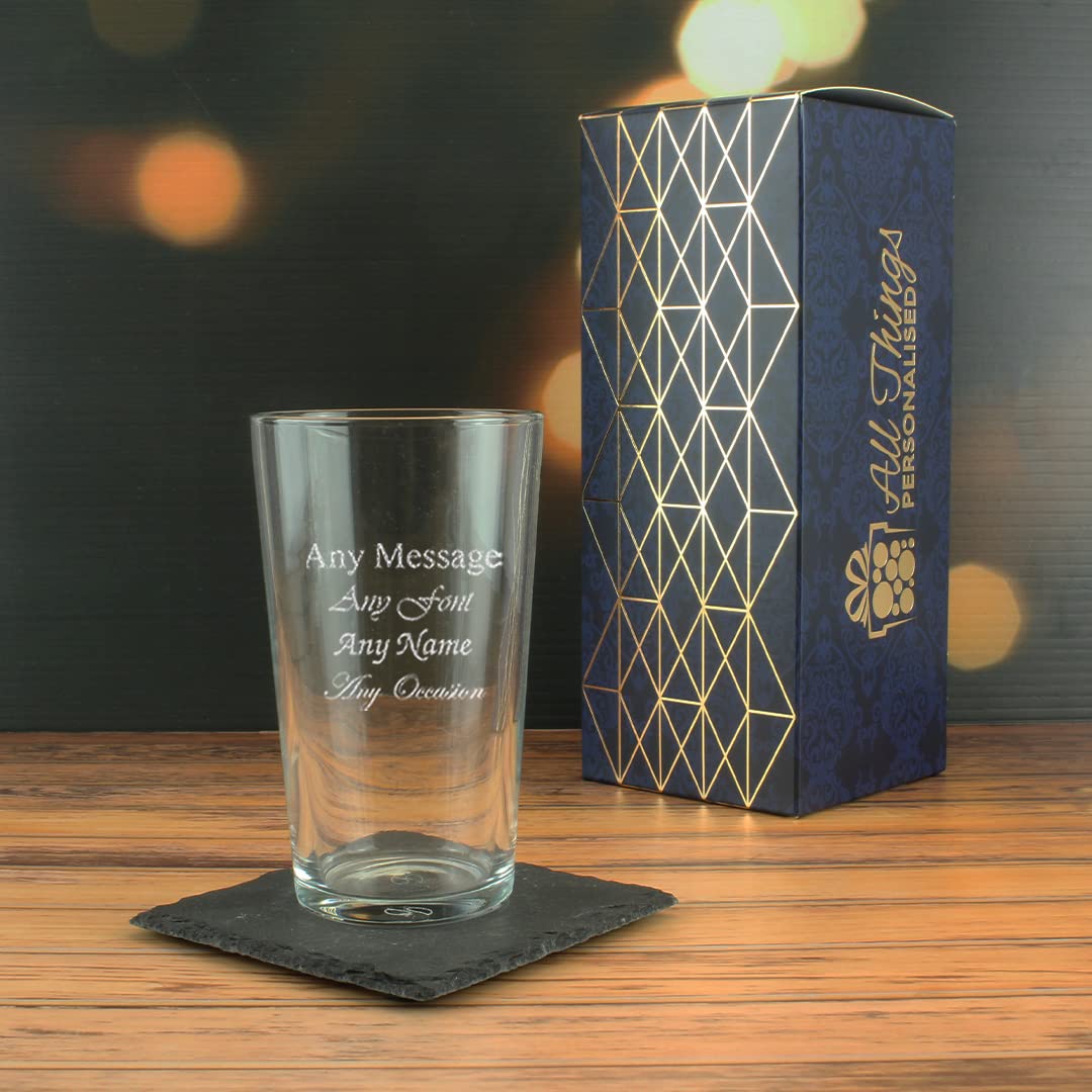 Vaso de hiball cónico personalizado grabado de 10 onzas/295 ml, cualquier mensaje para cualquier ocasión, como cumpleaños, bodas, Navidad, Pascua, graduación, grabado en el Reino Unido