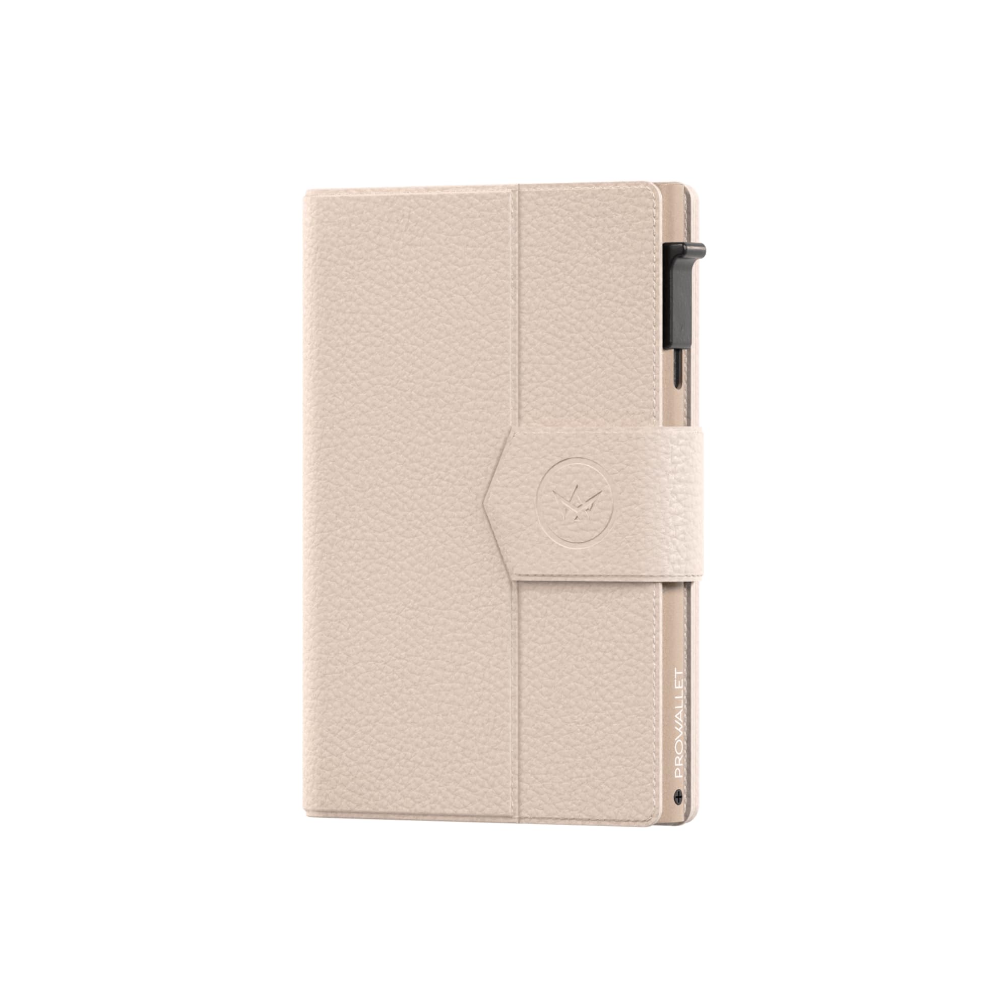 Kartenetui Plus Schwarz – 8 Karten, Scheine und Münzen – Kartenetui mit Reißverschluss – RFID – Kleines Kreditkartenetui – Stilvolle Geldbörse – Herren & Damen - Slim Wallet (Pebble Ecru)