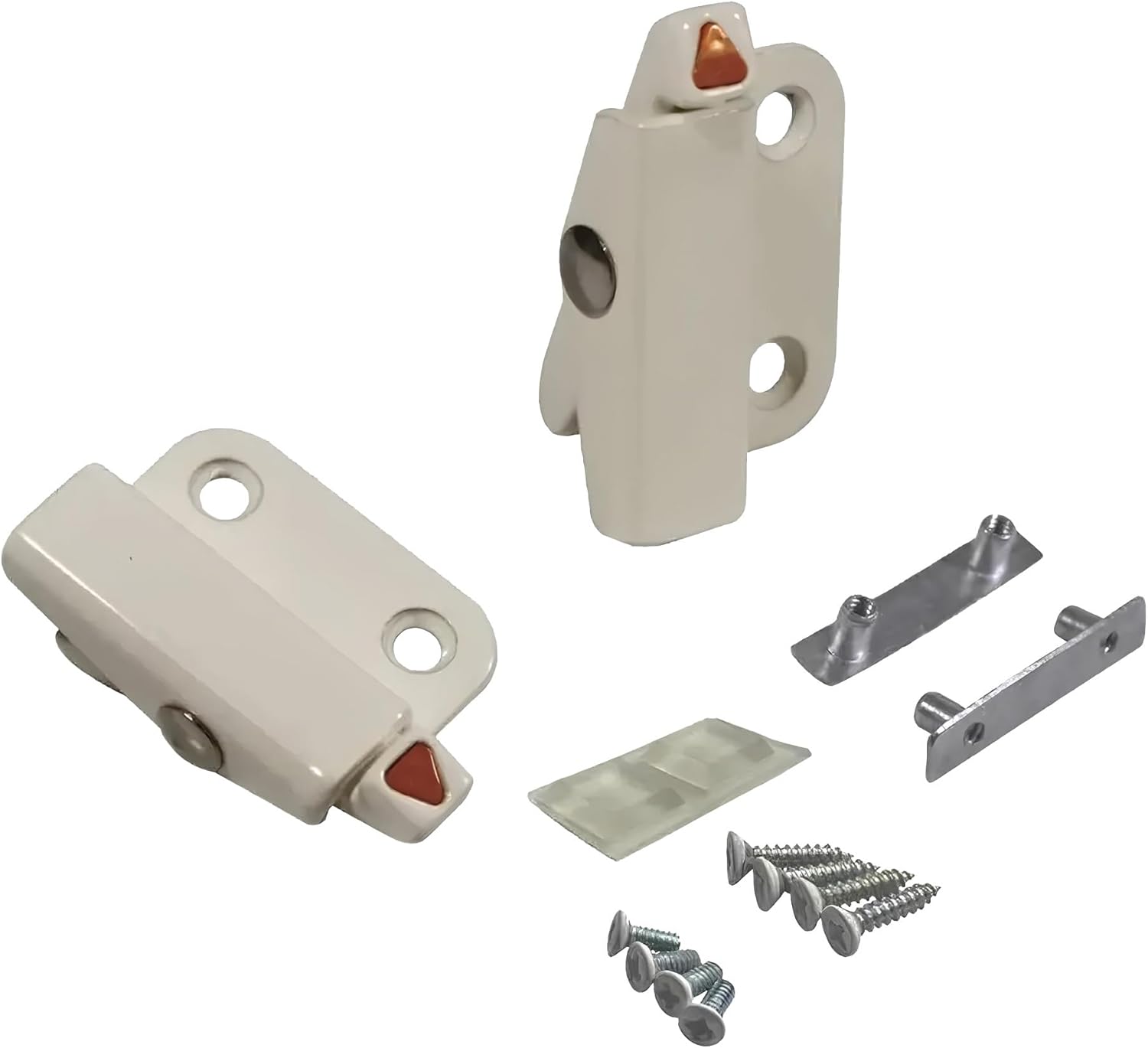 Brixwell Single Action Angel Ventlock Reverse Retrofit, 1-5/16" Width, 1-9/16" Height, 5/64" Frame to Sash Gap, White Finish, Steel Material Surface Mount Window Safety Lock