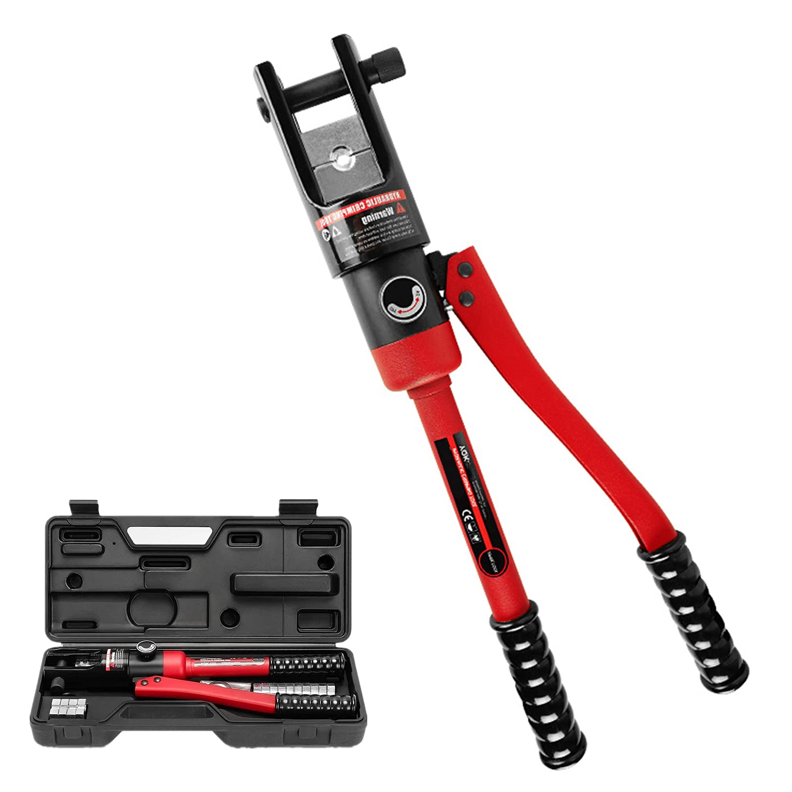 clamp, Hydraulic Battery Cable Lug Terminal Crimping Plier with 9 Dies, 120mm
