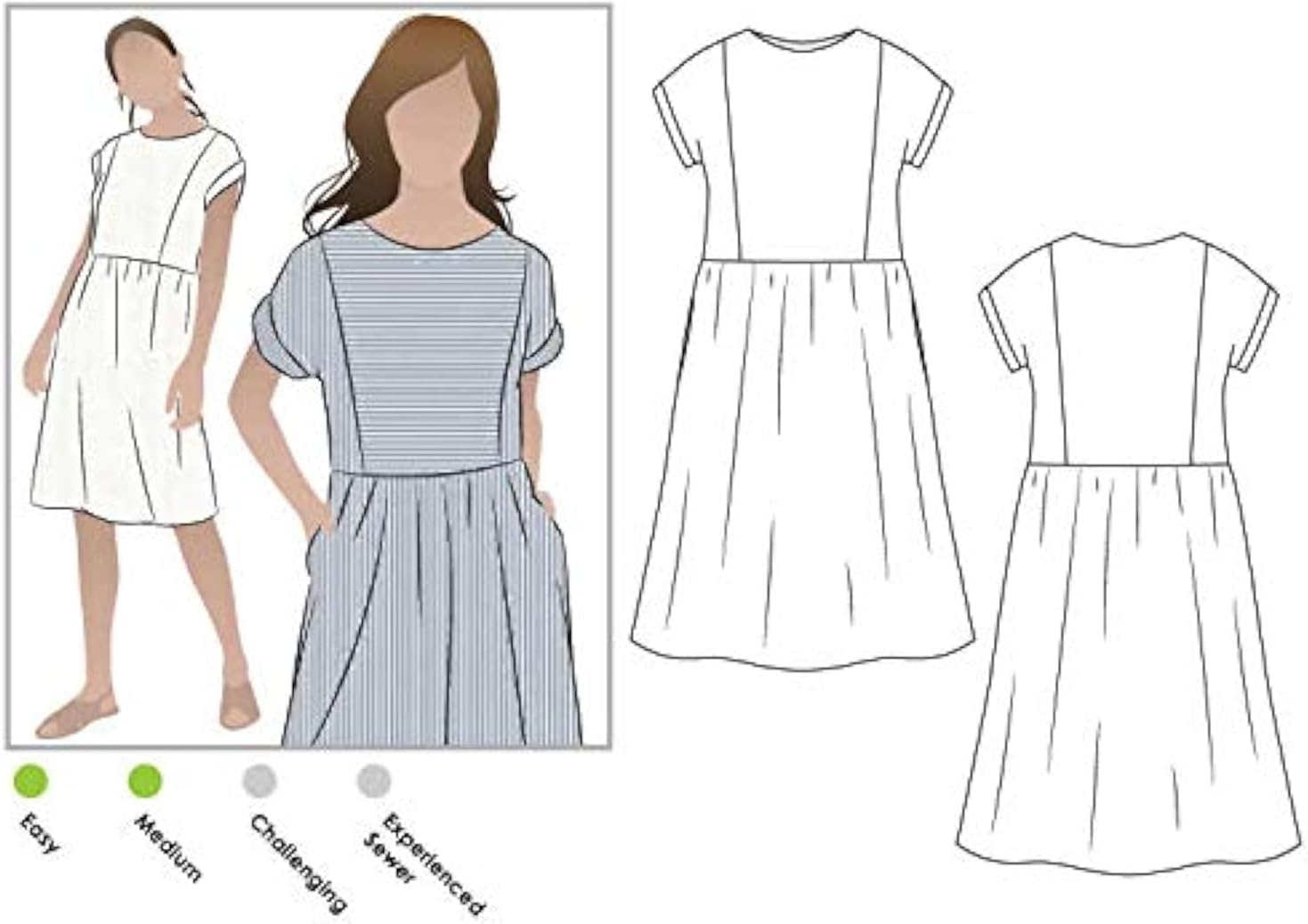 Style Arc Sewing Pattern - Lacey Dress (Sizes 04-16)