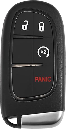 X AUTOHAUX 433MHz GQ4-54T - Llavero remoto de repuesto para Jeep Cherokee 2014-2022, 4 botones con llave de puerta, chip 4A GQ454T