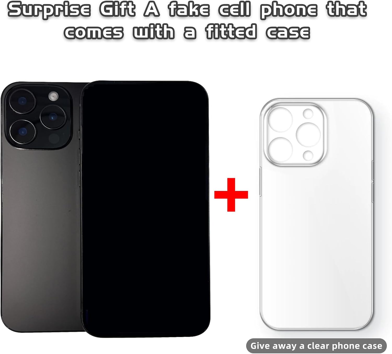 Fake Phone Dummy Prop Phone, Black Screen Decoy PhonePear PhoneNon-Working Phone16 Pro for Kid Play, Display PhoneLook Like Real Phonepro max16 (16ProMax,Black Titanium,Black Screen)