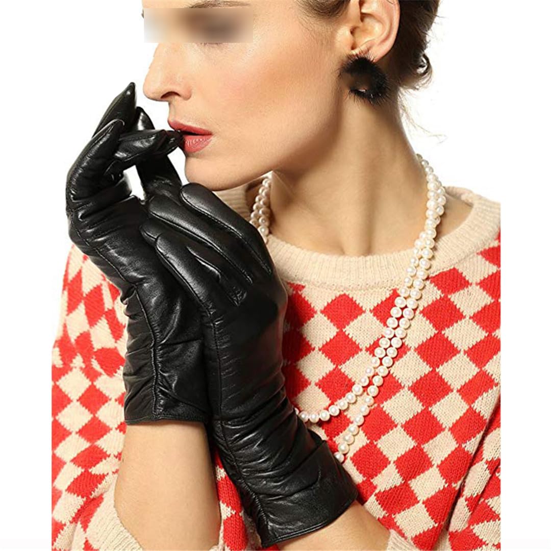 Guanti Da Donna Alla Moda Guanti In Pelle Da Donna Guanti Invernali Da Donna Neri