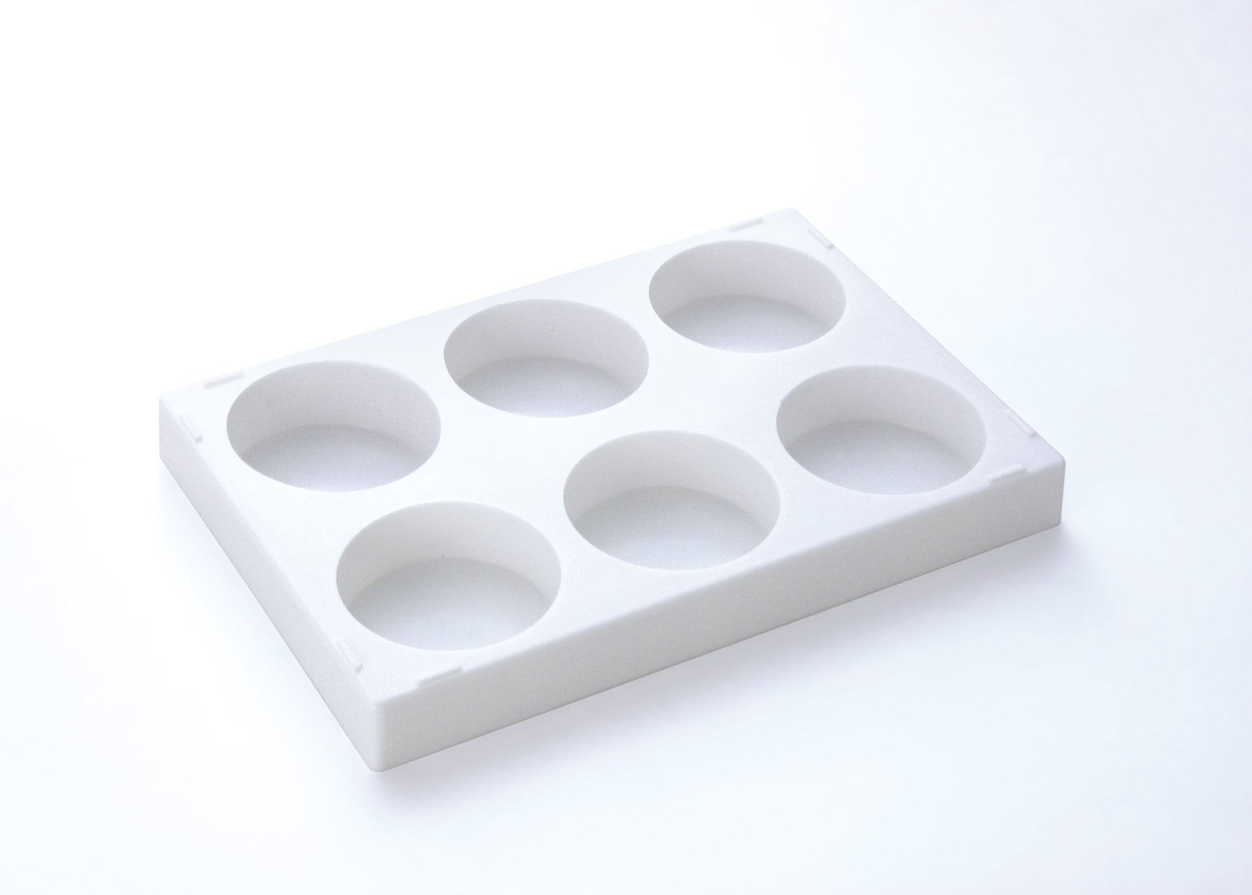 Jakar White Palette, Plastic, 21X14.5x2.2cm, Rectangular, 6 Deep Well By