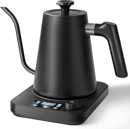 Gooseneck Electric Kettle, ±1°F Precision Control, Smart Altitude Adjustment, 24H