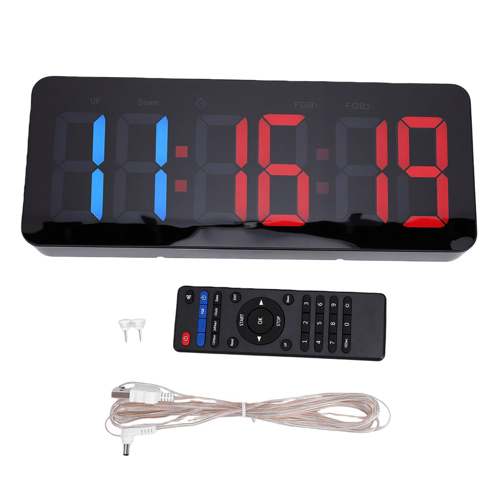 Timer Siłowni 12,4-calowy Duży Wyświetlacz LED Pilot Zdalnego