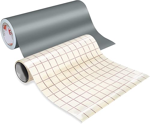 Miniatura 3 de ORACAL 631 - Vinilo adhesivo gris mate para cameo, Cricut y silueta, incluye rollo de papel de transferencia transparente de 12 x 24 pulgadas (6 x