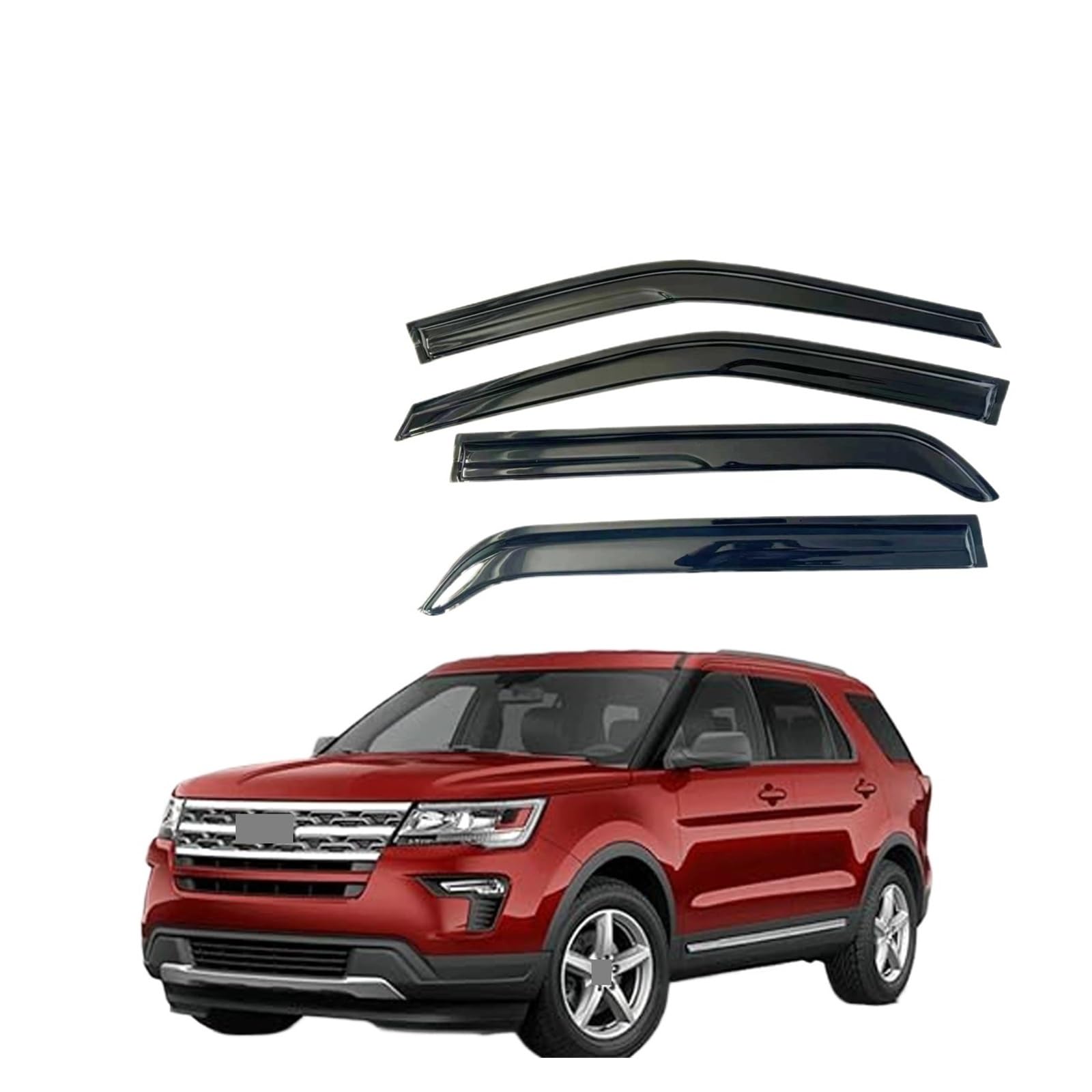 4 pezzi dell'ultimo modello di parasole for finestrino dell'auto Compatibile per Explorer 2011-2019, visiera parapioggia