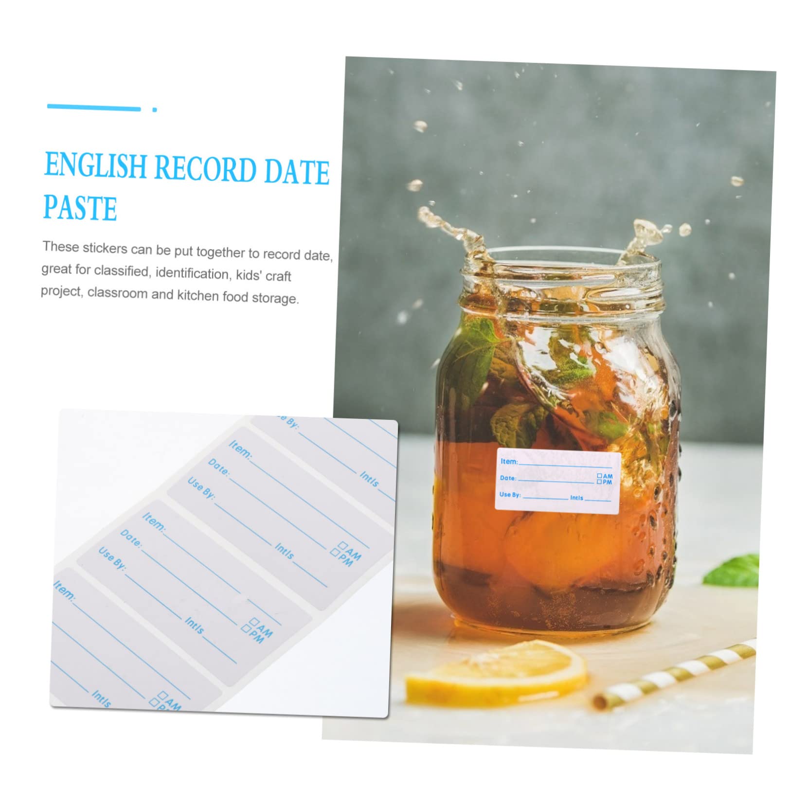 SHINEOFI 10rotoli Etichette Adesive Alimentari Scrivibili Etichette Per Data Di Scadenza e Marcatura Per Barattoli e Contenitori Facili Da Usare e Sicure Per Casa e Negozio