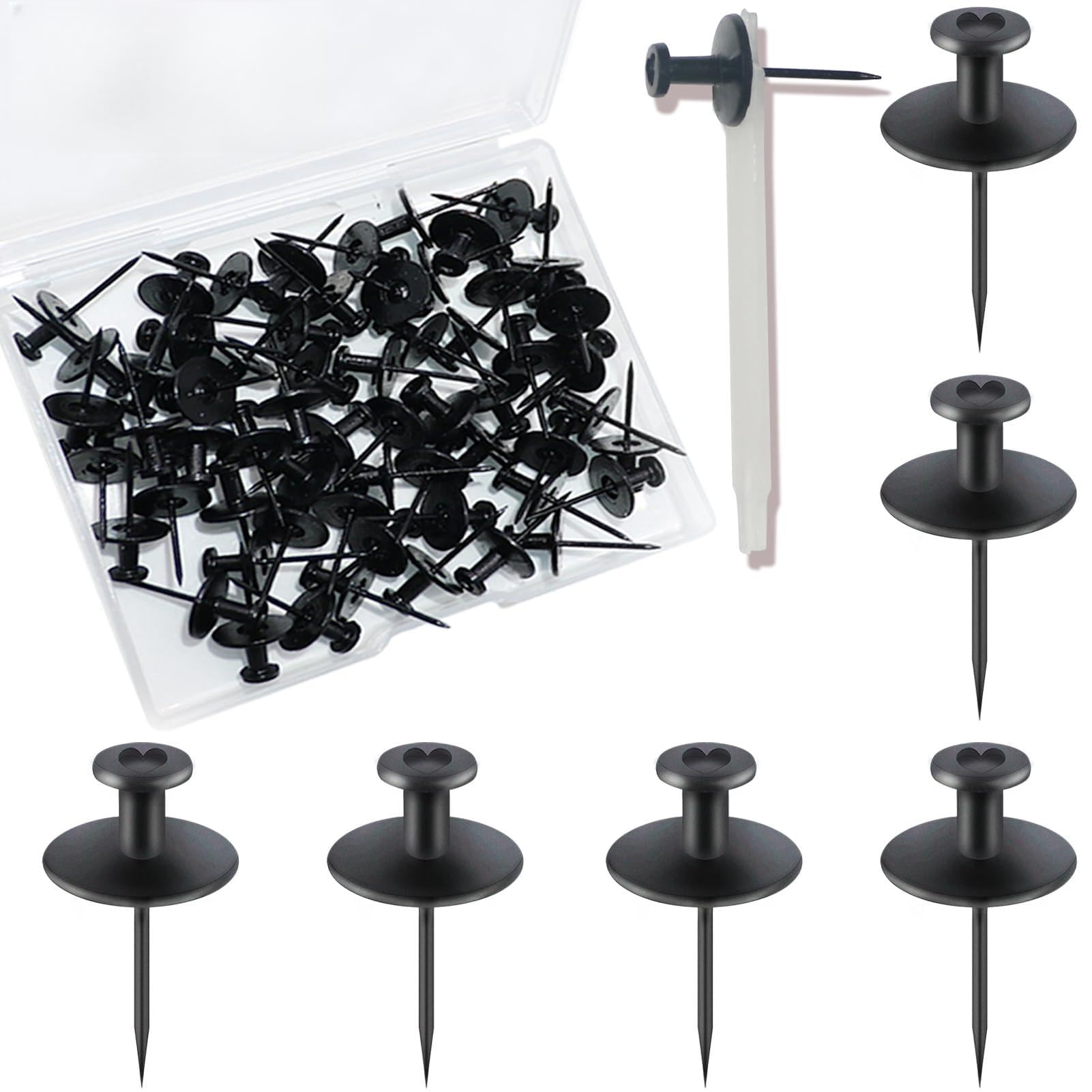 Svaitend 20 Pcs Zinc Alloy Pushpin Hook Hanger Reusable Hanging Hooks (Bronze - View #5