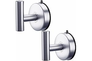 Adhesive Towel Hook with Premium Brushed Titanium Finish