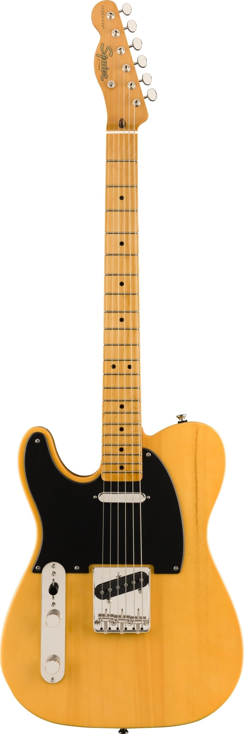 Squier by Fender Classic Vibe '50s Telecaster LeFT-Handed Electric, with Vintage Features Inspired by 1950s-era Tele models, Butterscotch Blonde