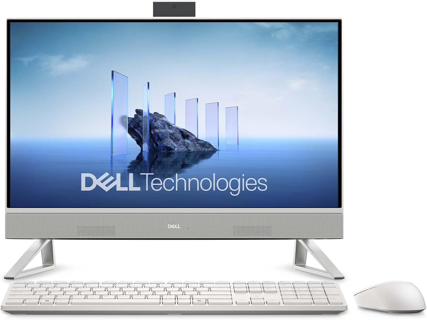 Original | Dell 24 All-in-One EC24250 Desktop PC, 23.8 inch FHD IPS, Intel Core i5-1334U, Intel Iris XE, 16GB DDR5 RAM, 512GB SSD, Windows 11 Home, WiFi 6E, Wireless Keyboard & Mouse, AZERTY Silver | Model Core i5-1334U | 16GB 2026