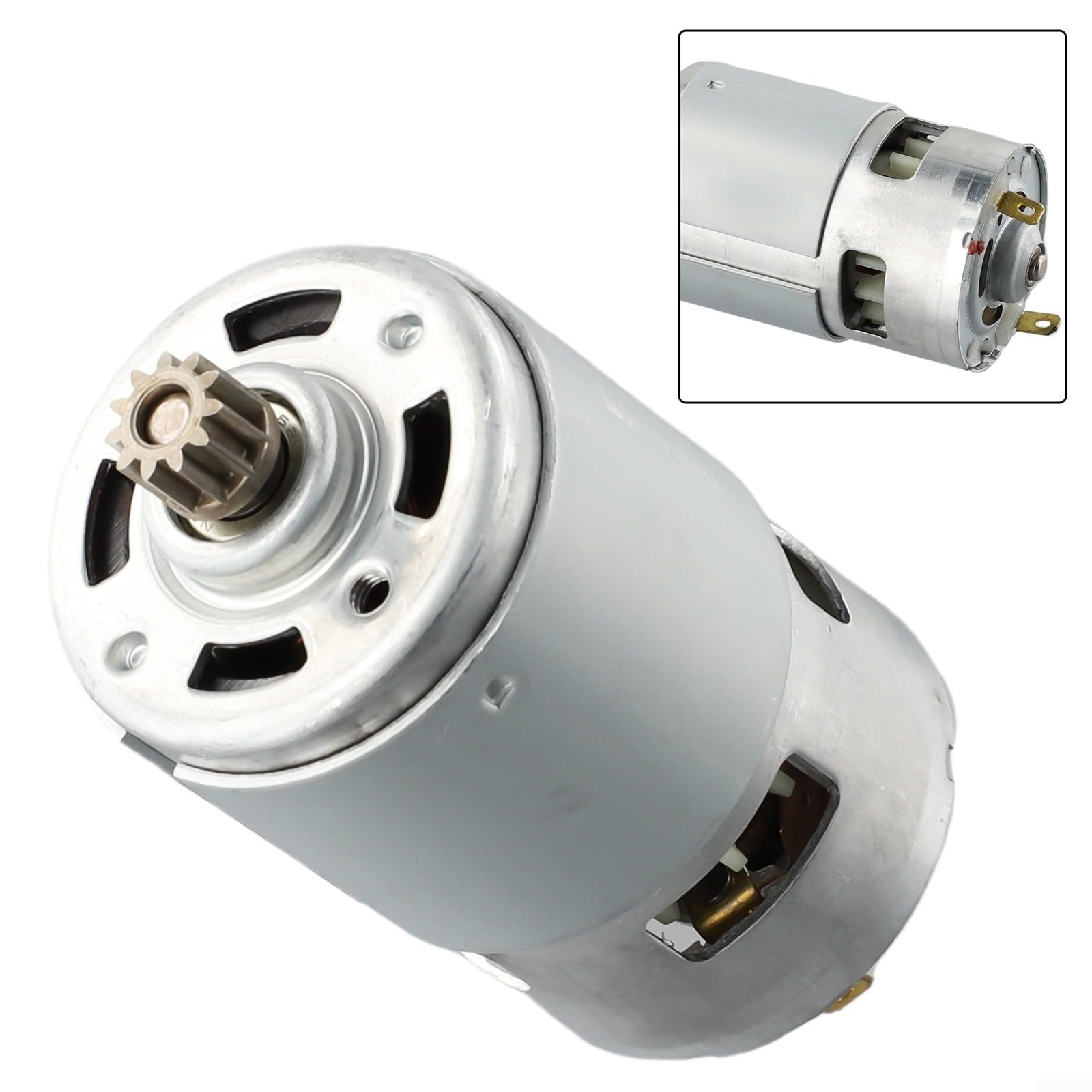 Motor de engranaje de motor CC RS775 Motor de CC para sierra alternante Sierra de mano pequeña 11 engranajes de dientes 18V 5000-10000r/min Herramienta eléctrica con ventilador de refrigeración
