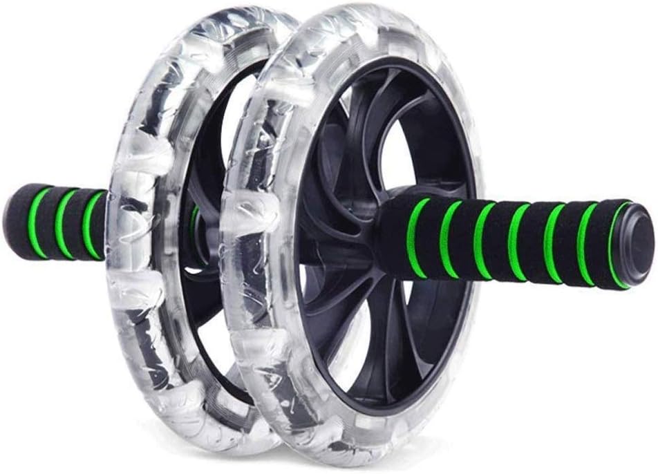 Multifunctional Household Fitness Equipment, Transparent Double Wheel Abdominal Muscle Wheel,Exercise Fitness