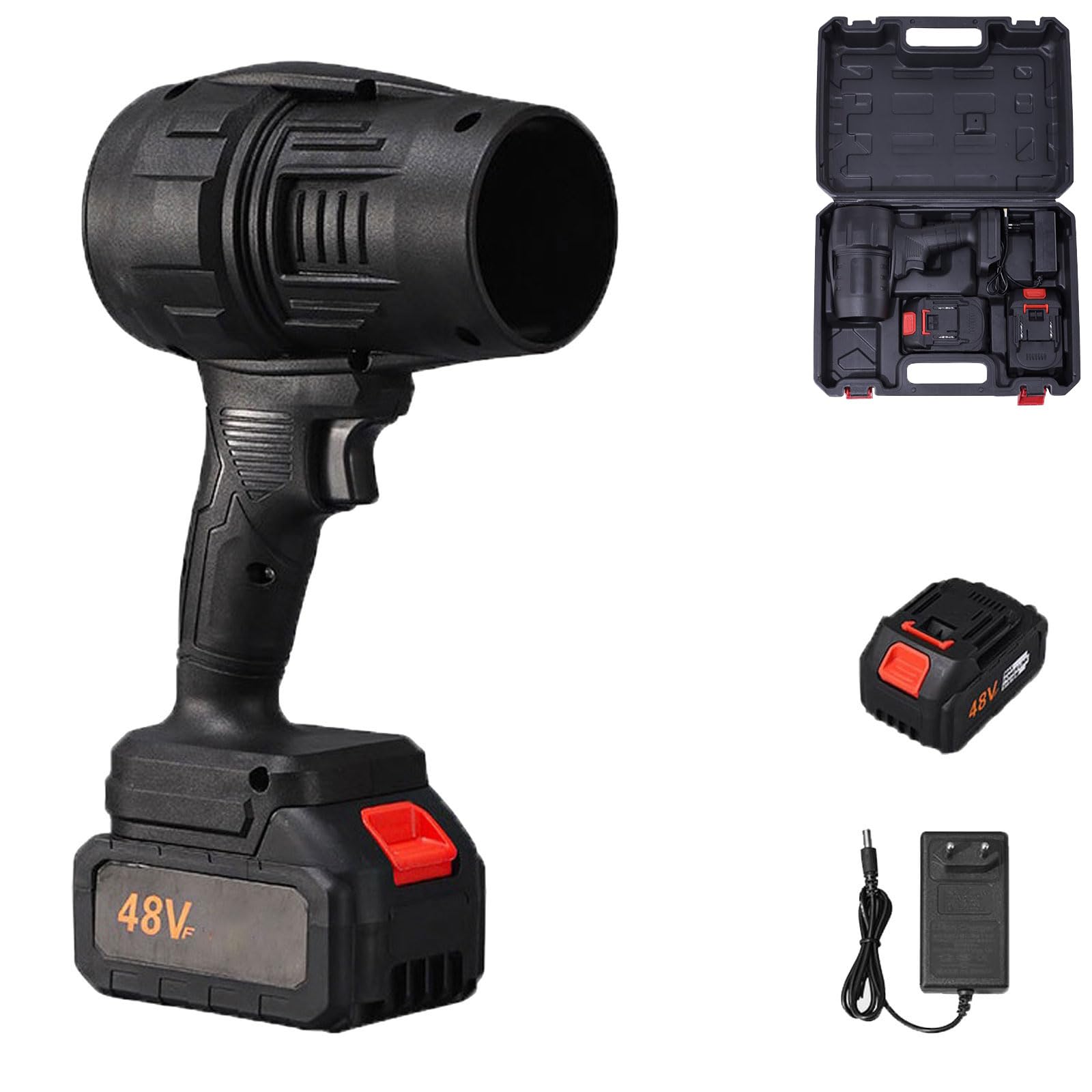 Seese Pro Blower, Seese Cordless Leaf Blower, Turbo Blowers 2.0, Super Power Air Duster for Yard/Patio/Car Cleaning (Black+1 batterie)