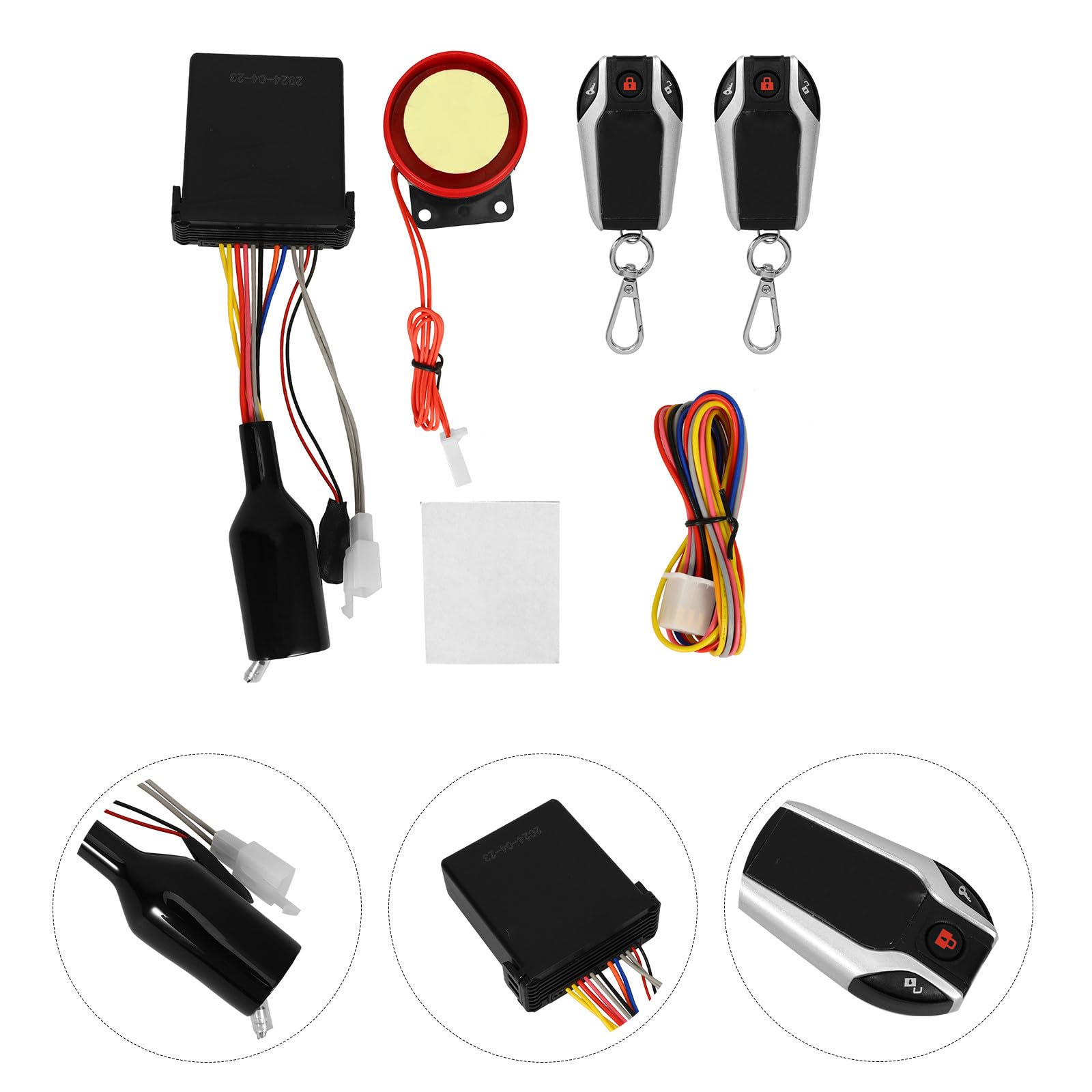 Kit D'alarme Moto à Distance 12v en Plastique Télécommande