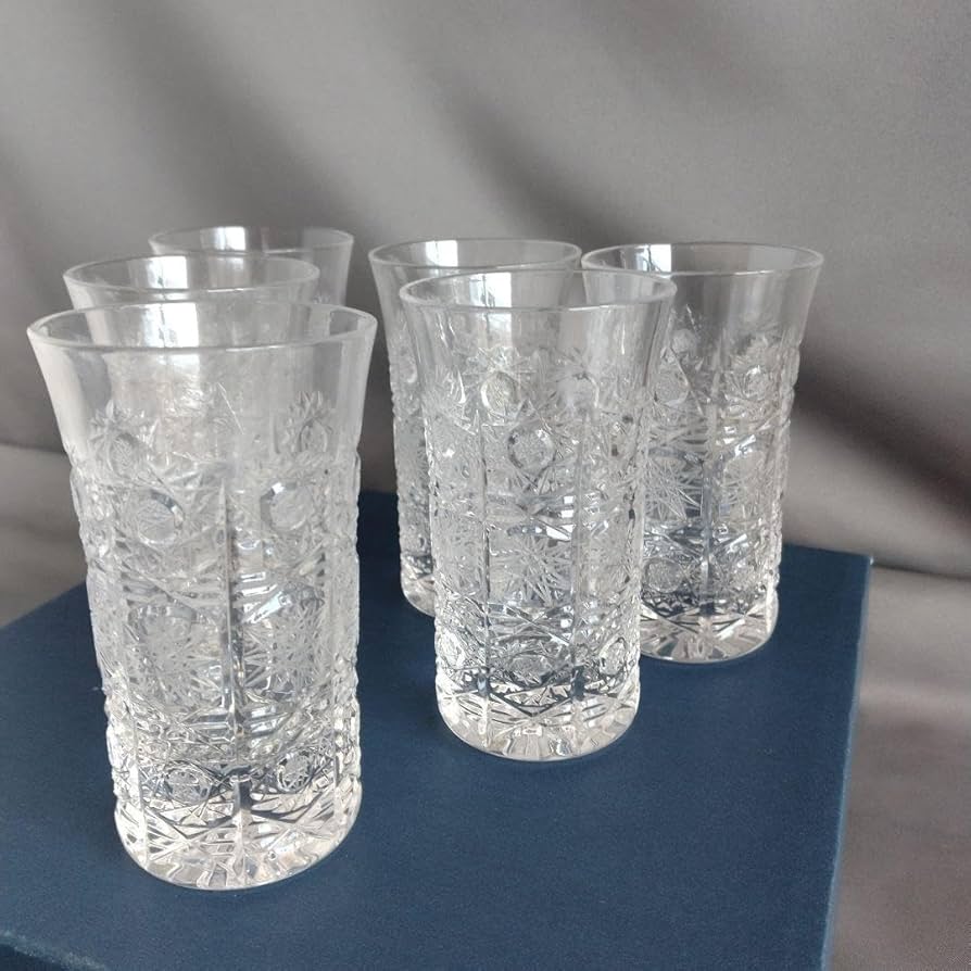 Bohemia Glass カットガラス 6枚セット Amazon.co.jp: ボヘミアグラス 6個セット チェコ カットグラス