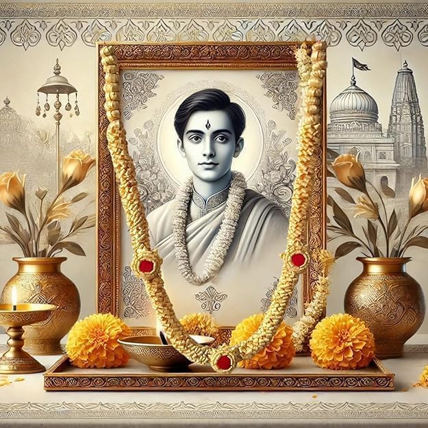 Sandalwood Processed Photo Frame Mala | Chandan Scented Wooden Chaal | Wooden Garland | Traditional Mala for God, Ancestors and Pitra (26 Inch/65 cm), 26 inch, Wood