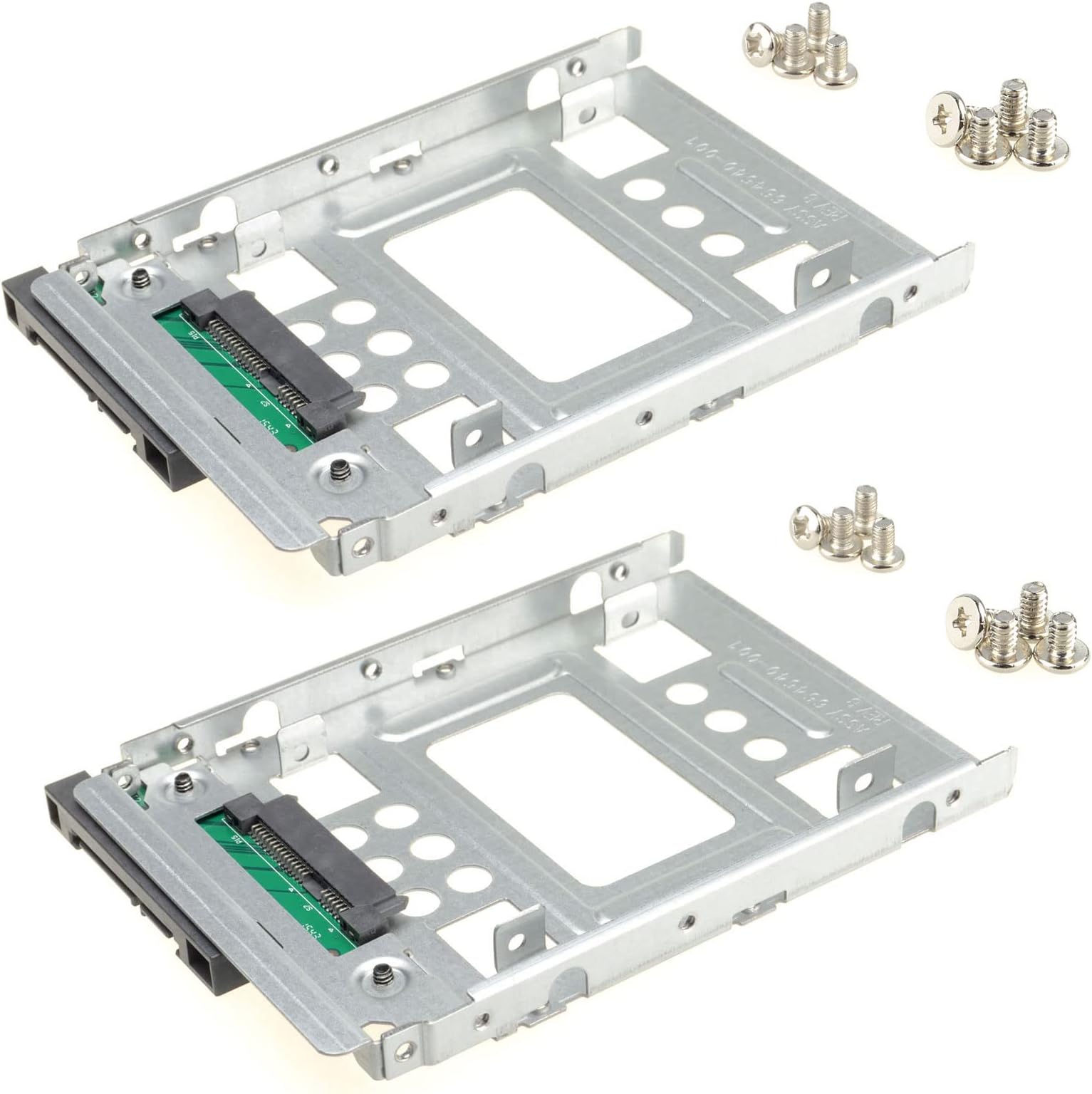 2.5" SSD to 3.5" SATA Hard Disk Drive HDD Adapter Caddy Tray CAGE Hot Swap Plug (Pack of 2)