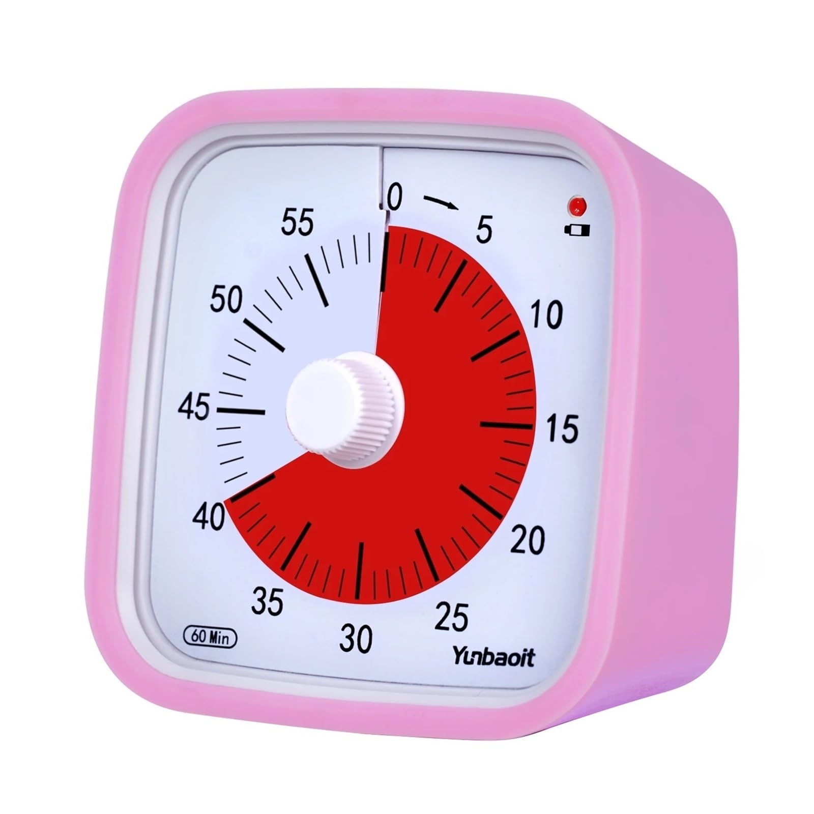 60 Minute Visual Timer With Protective Case Silent Countdown For Kids Cooking Classroom Sports Reliable Efficient(Pink)