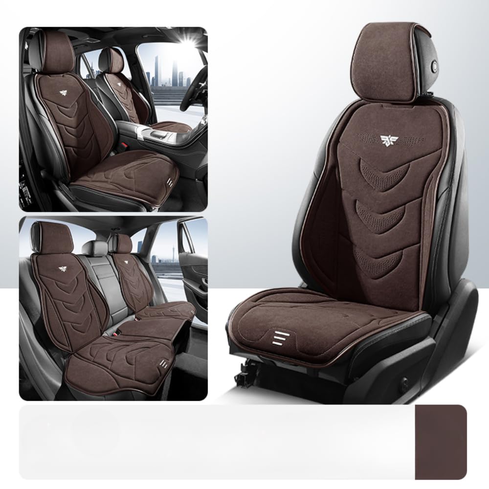 DESIAR Pokrowce na siedzenia samochodowe Seria do Mitsubishi Pajero 4 2 Sport Outlander XL ASX Montero akcesoria Lancer 9 10 Carisma Kompatybilny pokrowiec na fotel samochodowy_Kolor kawowy