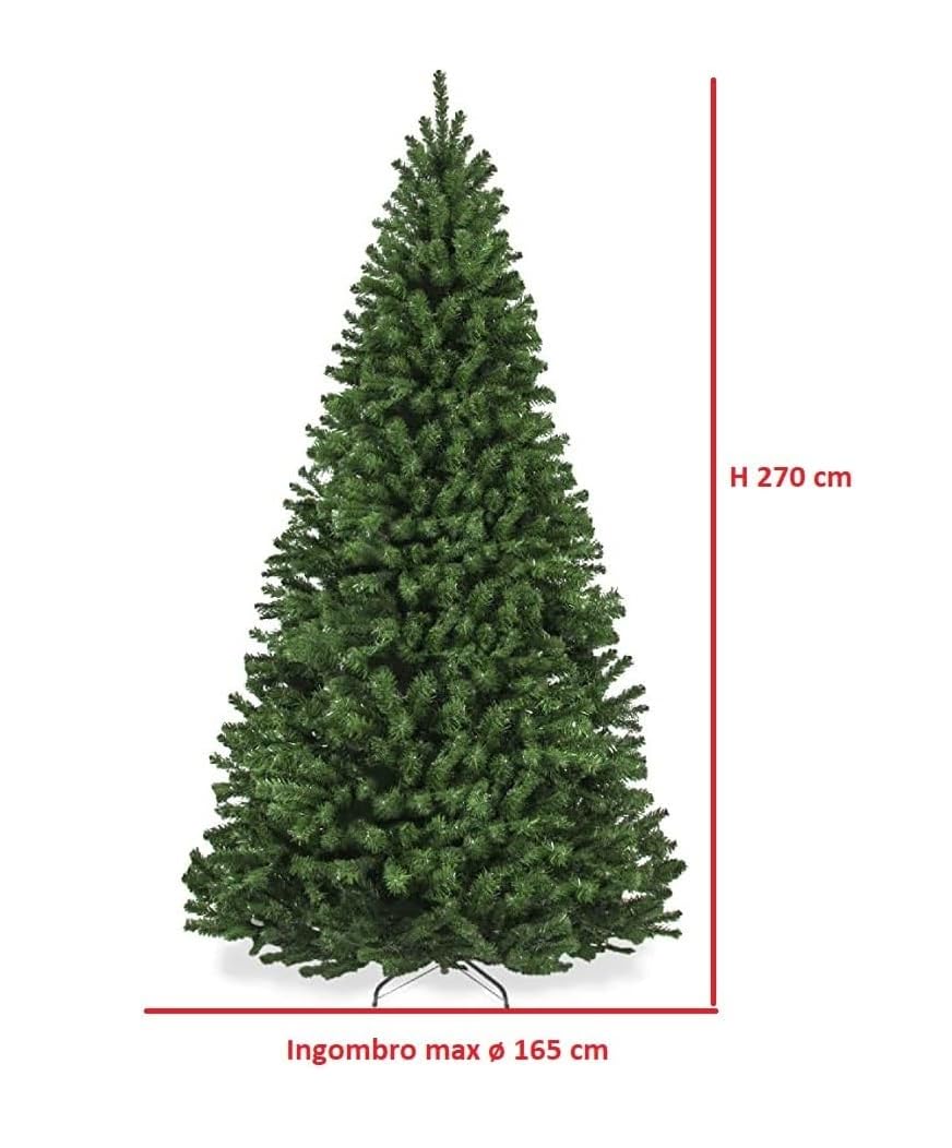 Sapin de Noël artificiel Vert 270 cm PVC et acier et plastique vidaXL 3394985