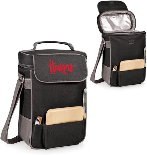 Miniatura 35 de PICNIC TIME NCAA Duet - Bolsa aislante para vino y queso Negro con detalles grises.,2-Negro con detalles grises.