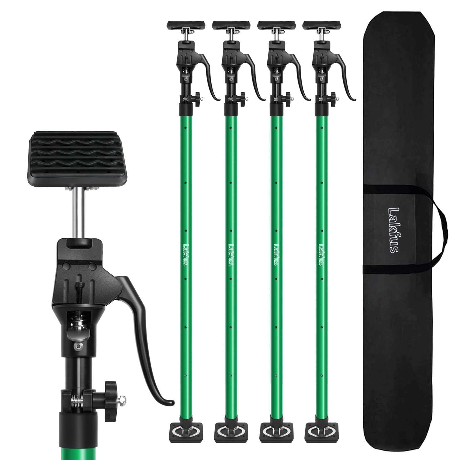 Cabinet Jacks for Installing Cabinets, Heavy Duty Adjustable Third Hand Furniture Jack Rod Celling Extend 49.2" - 114.2" inche 154lbs for Dust Barrier