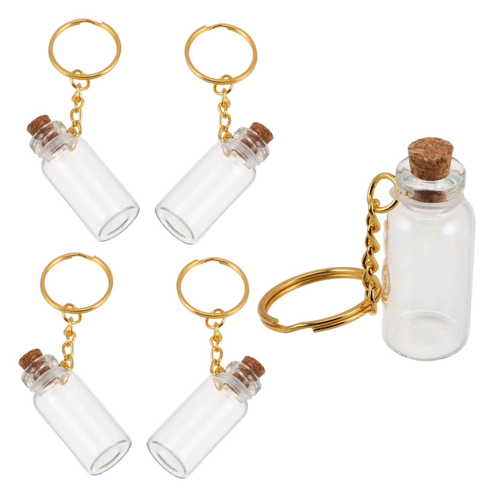 Amazon.co.jp: GARVALON 5本 小さい ガラス ボトル コルク付き