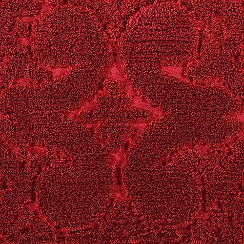 Better Trends Ashton Bedspread Set Available With Matching Shams, Super Soft And Light Weight In Medallion Design 100% Cotton Tufted Machine Washable Tumble Dry, Full/Double Bedspread Set, Burgundy #TOP6