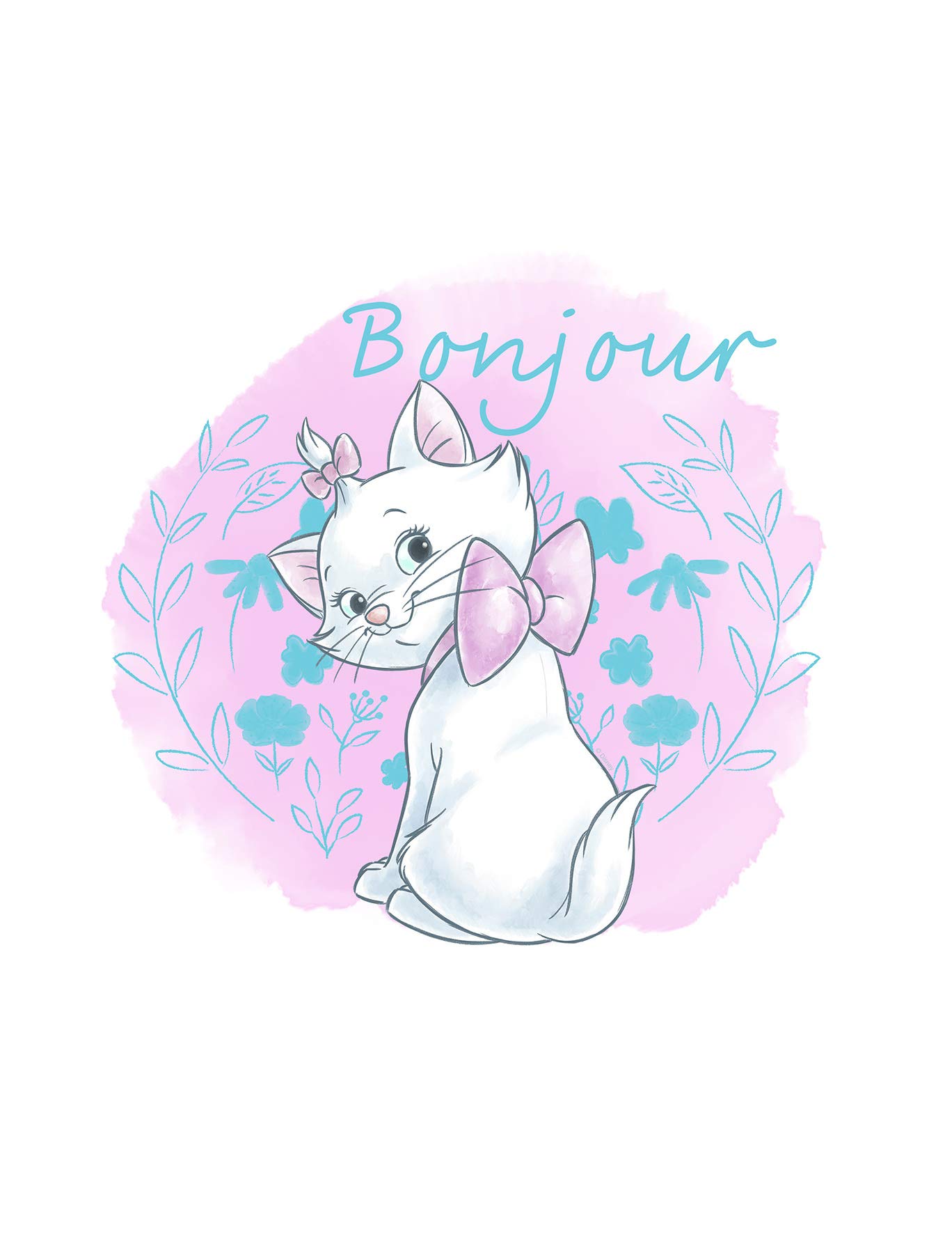 KomarDisney Wall Picture Aristocats Marie Children's Room Decoration Art Print Size 30 x 40 cm (Width x Height) Without Frame WB011-30 x 40 cm