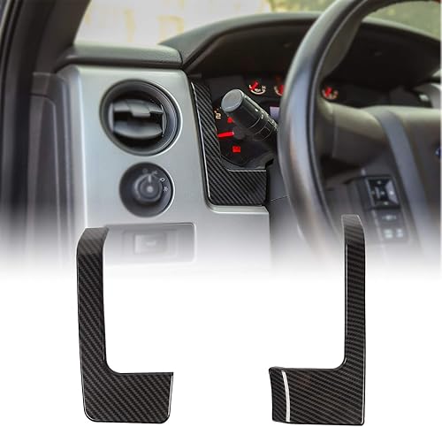 Voodonala Para Ford F150 Dash Cover Dashboard Accesorios decorativos para F150 2009-2014 (fibra de carbono)